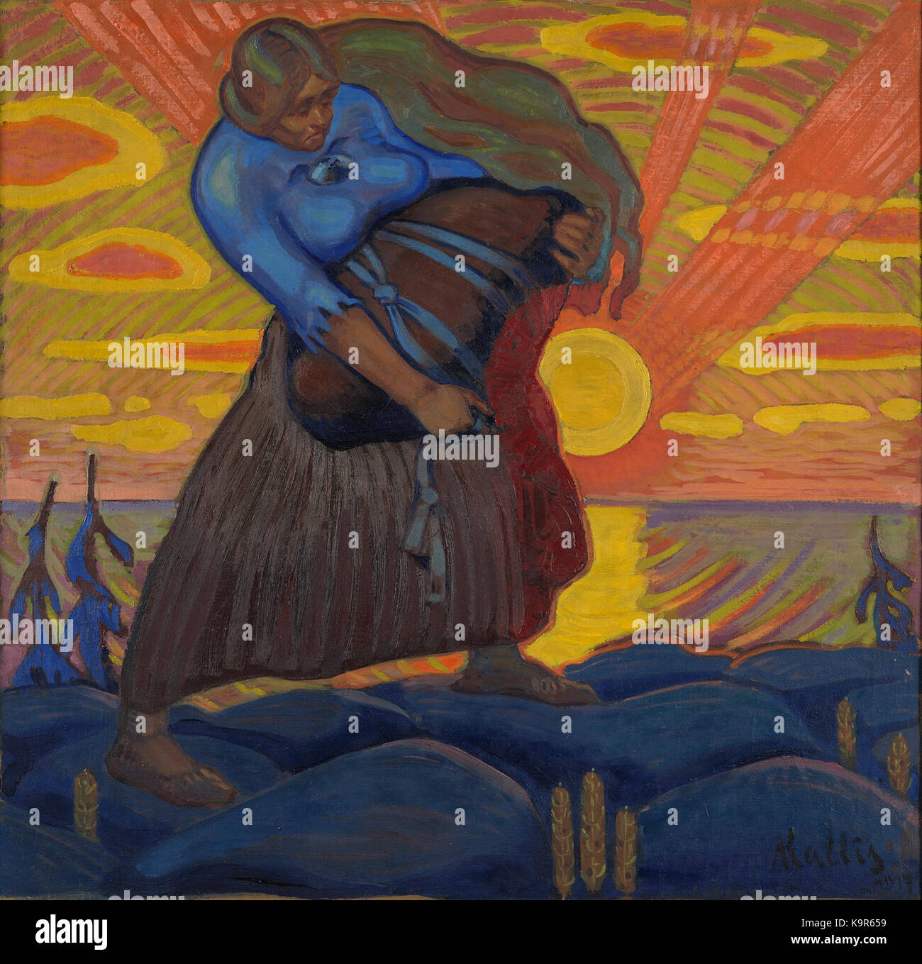 Oskar Kallis. Linda kivi. kandmas 1917 Banque D'Images