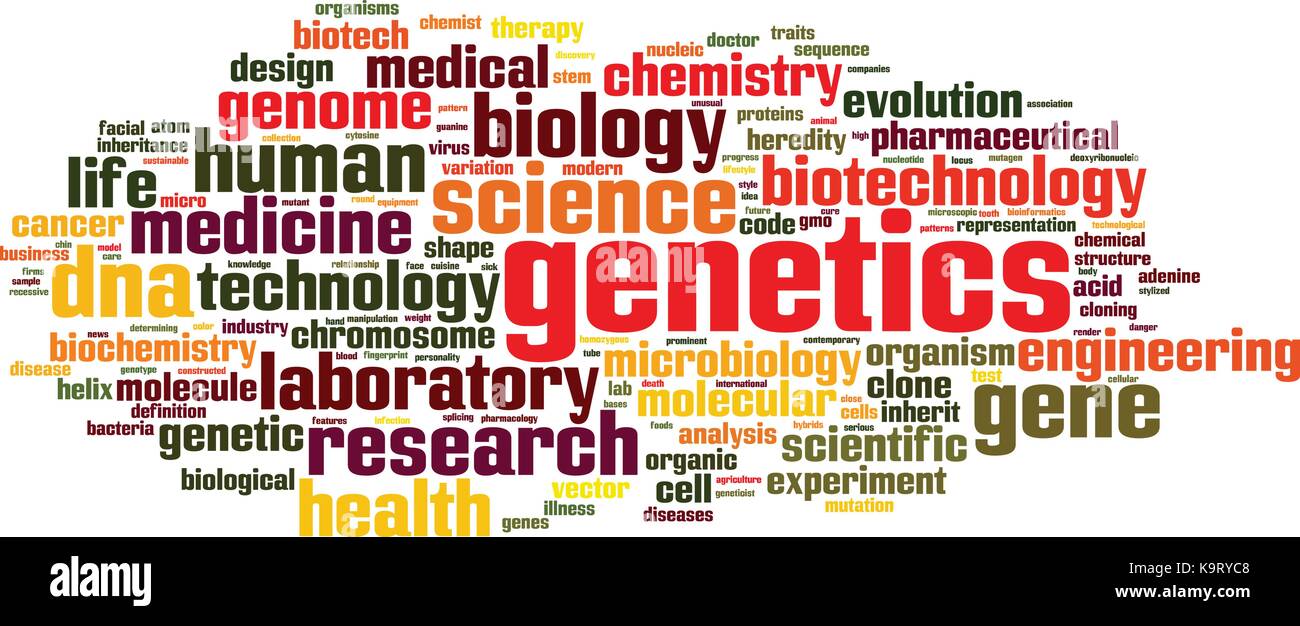 Mot génétique concept cloud. vector illustration Illustration de Vecteur