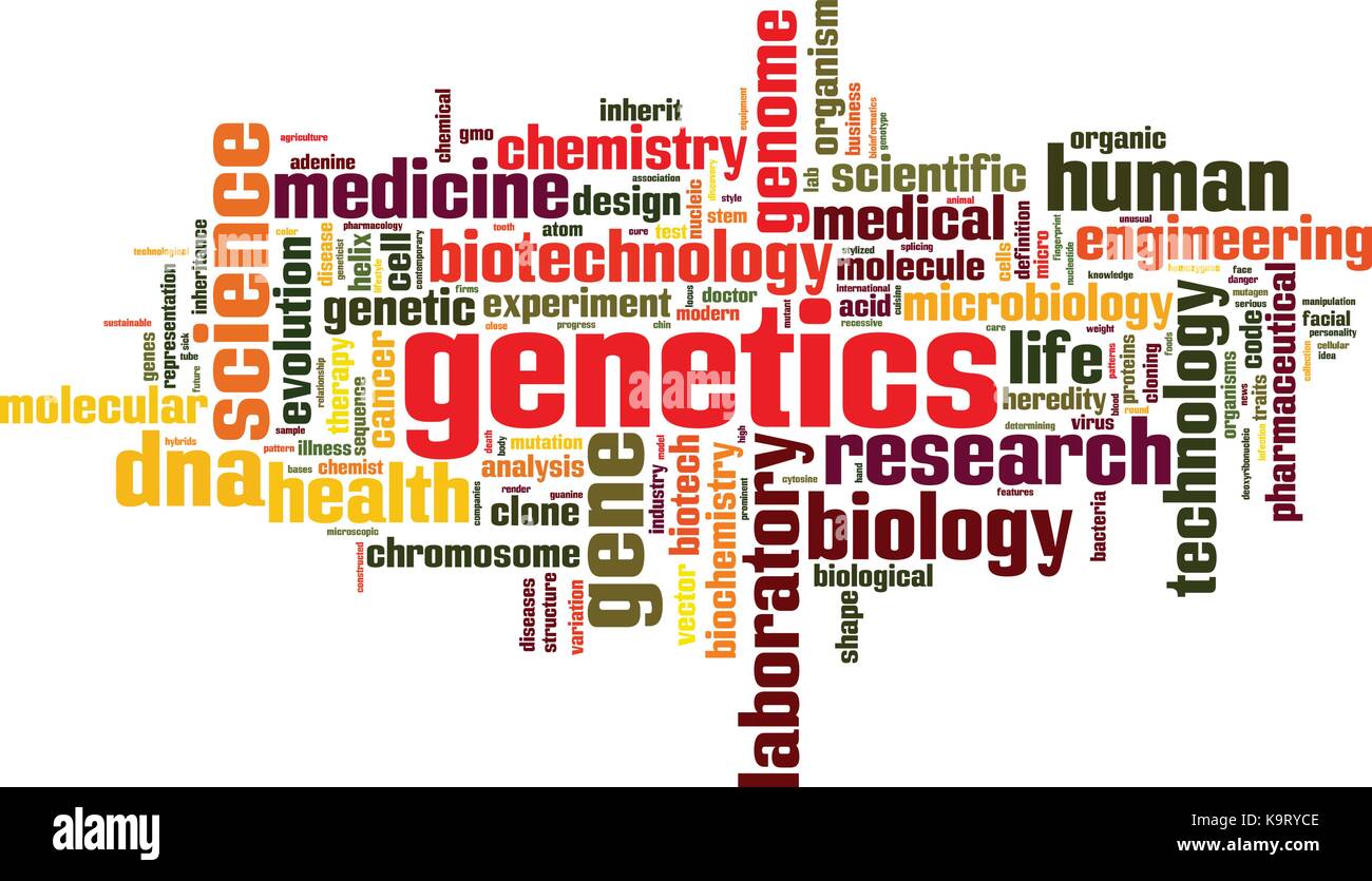 Mot génétique concept cloud. vector illustration Illustration de Vecteur