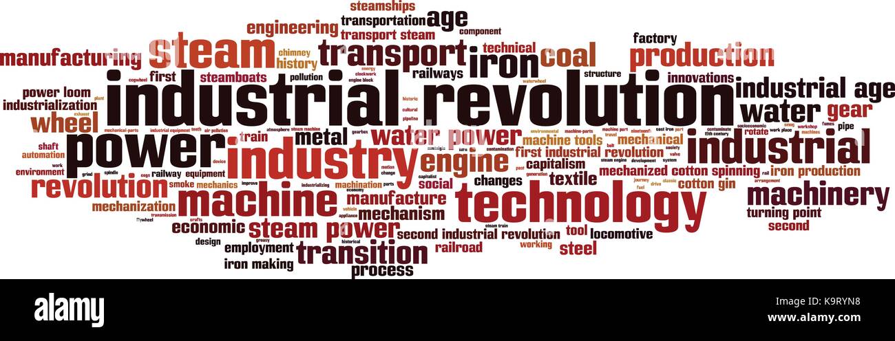 Révolution industrielle mot concept cloud. vector illustration Illustration de Vecteur