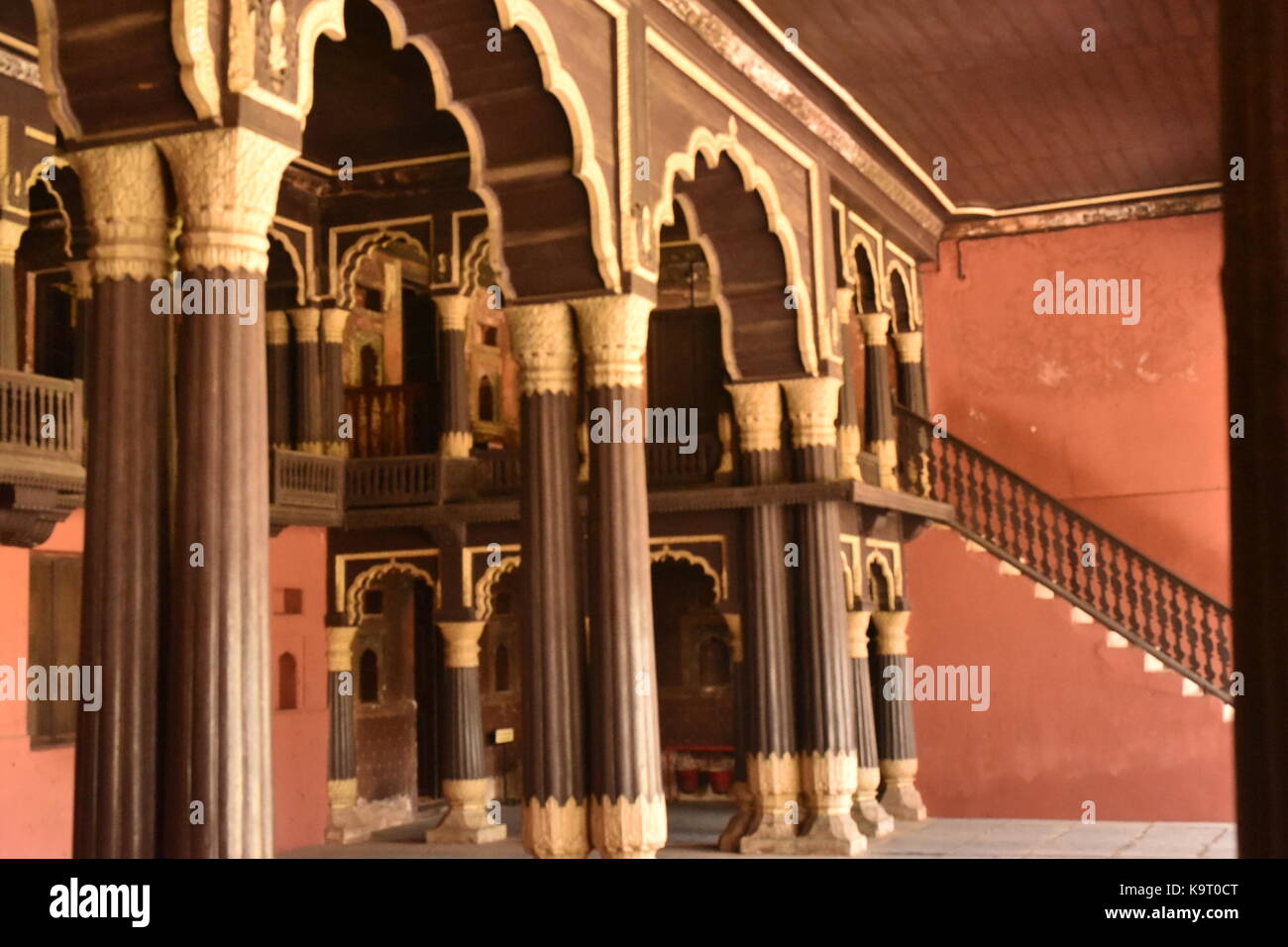 D'été de Tipu Sultan Palace, Bangalore Banque D'Images