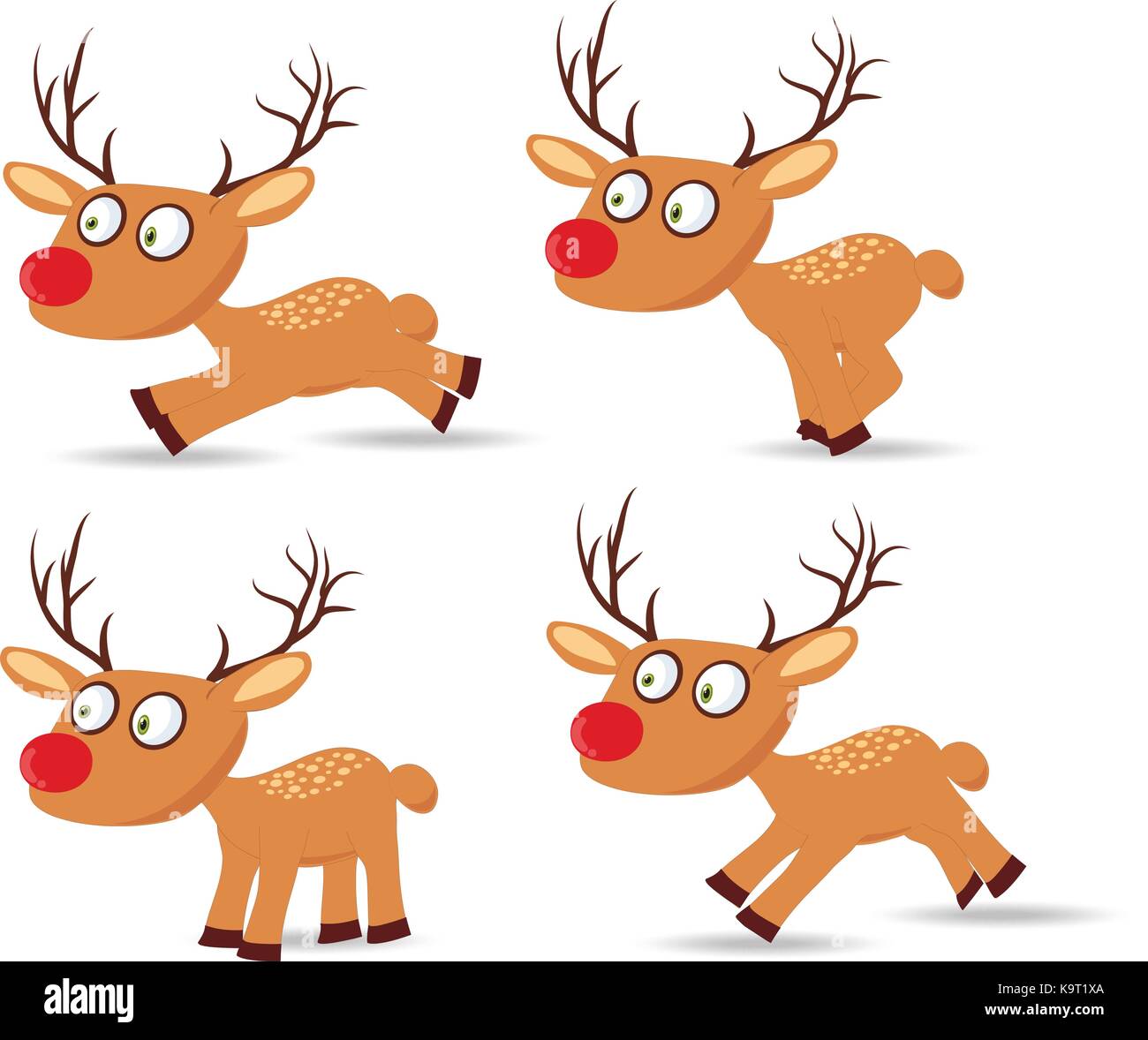 Jeu de Noël avec des cerfs pour la conception Illustration de Vecteur