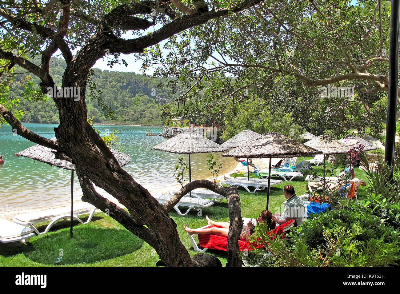 Blue Lagoon bay, Olu Deniz, Turquie. Banque D'Images