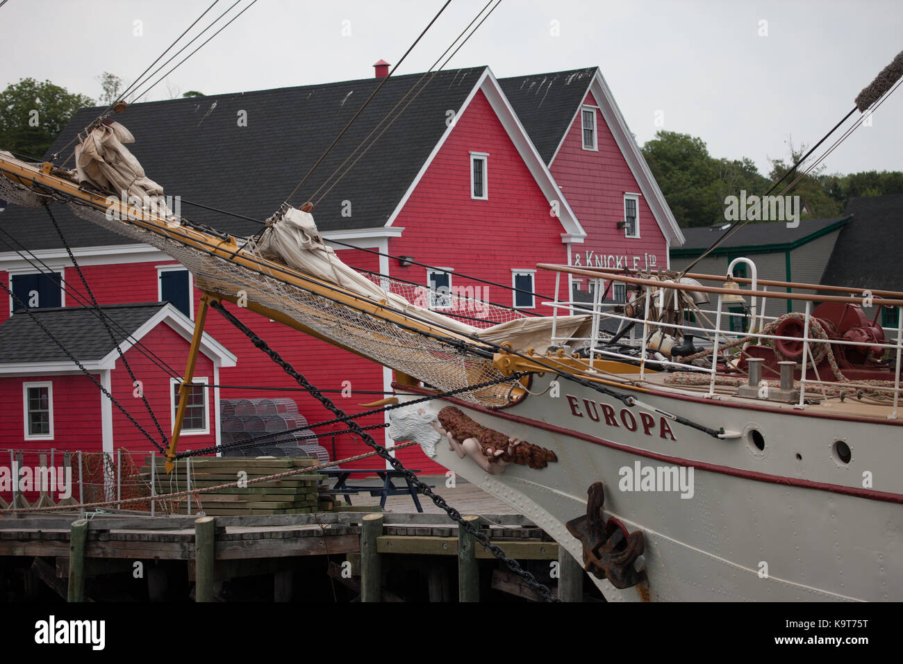 Fondée en 1753 à Lunenburg (Nouvelle-Écosse), le Canada est désigné comme site du patrimoine mondial de l'Unesco, lieu historique national du Canada. Banque D'Images