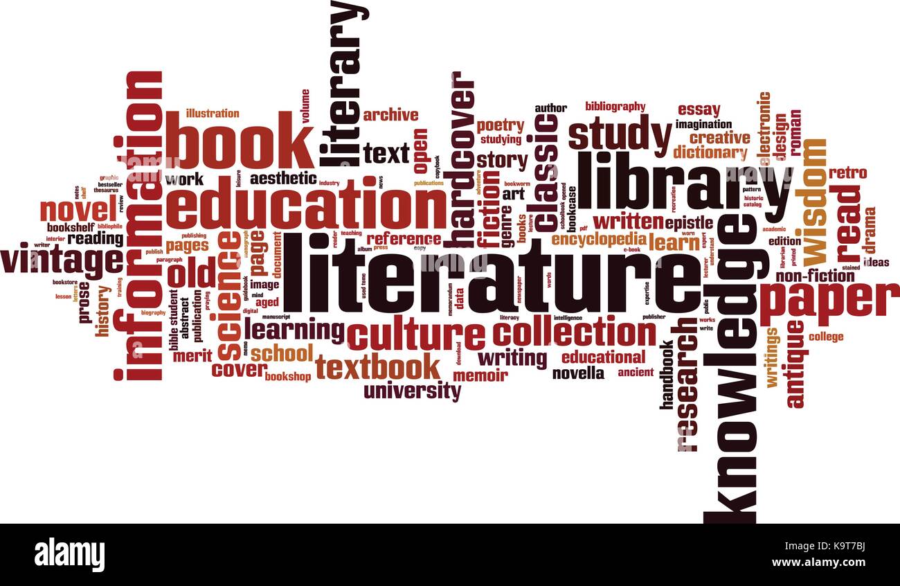 Mot littérature concept cloud. vector illustration Illustration de Vecteur