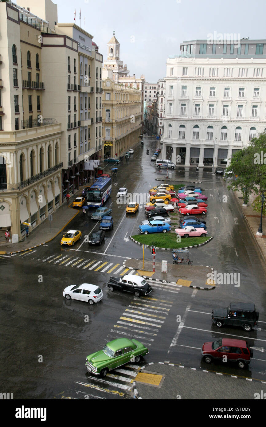 La Havane après la pluie tôt le matin Banque D'Images