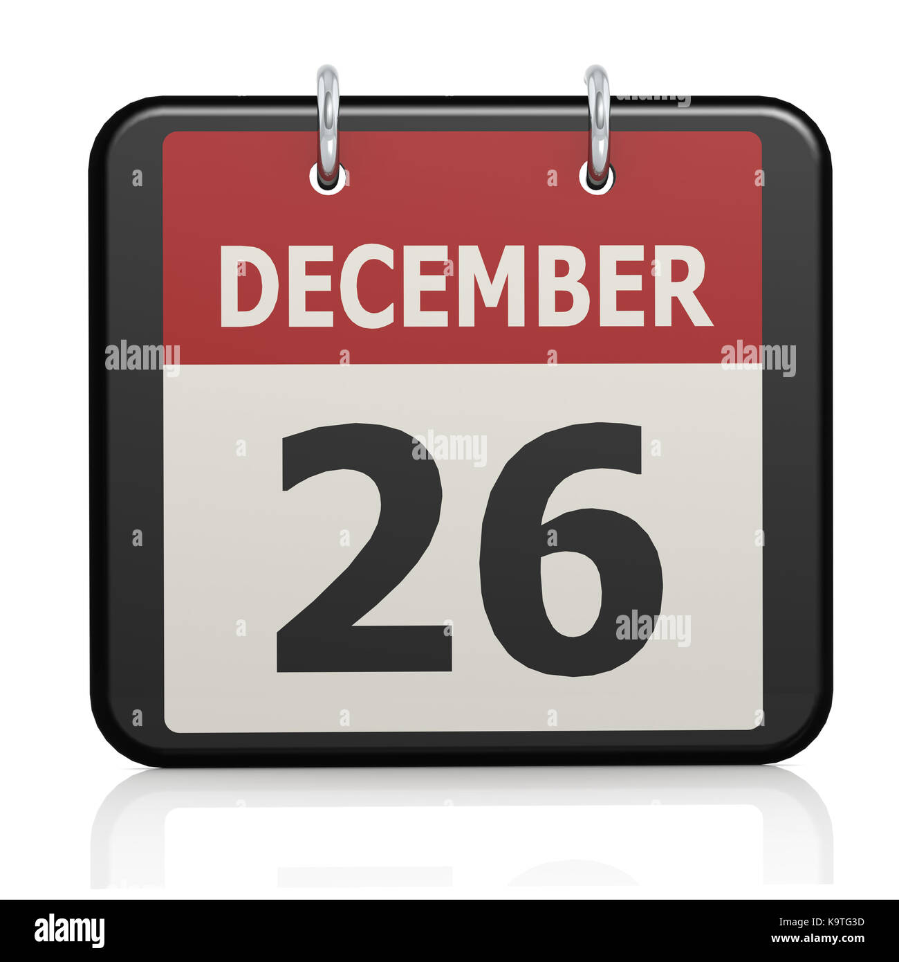 26 décembre Boxing day calendar Banque D'Images