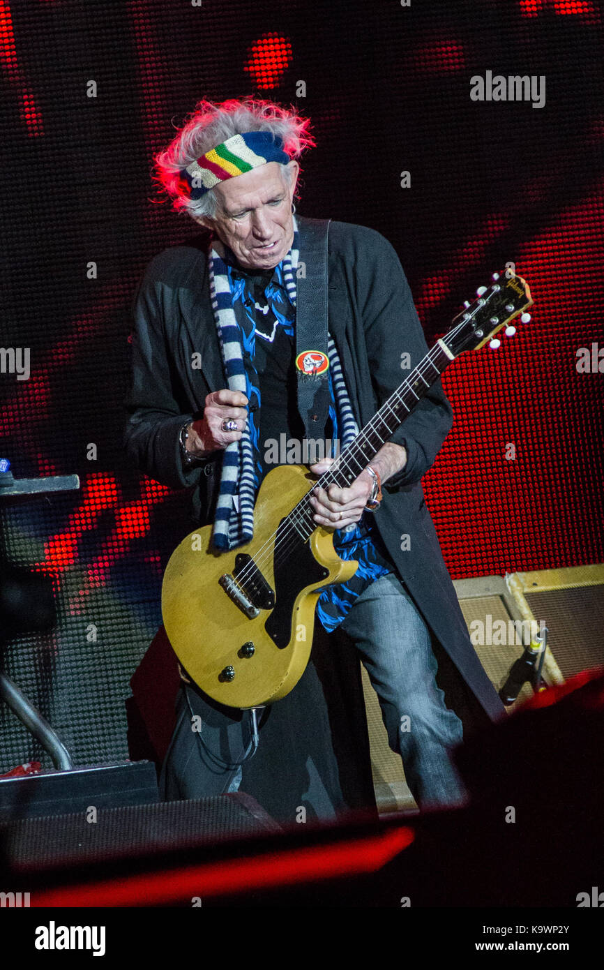Lucca Italie. 23 septembre 2017. Le groupe de rock anglais The Rolling Stones effectue sur scène à Mura Storiche durant la tournée 2017 "Pas de filtre". Credit : Rodolfo Sassano/Alamy Live News Banque D'Images