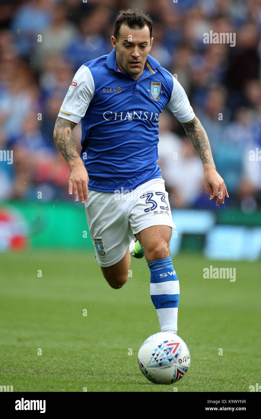 ROSS WALLACE SHEFFIELD WEDNESDAY FC V SHEFF HILLSBOROUGH SHEFFIELD ANGLETERRE 24 Septembre 2017 Banque D'Images
