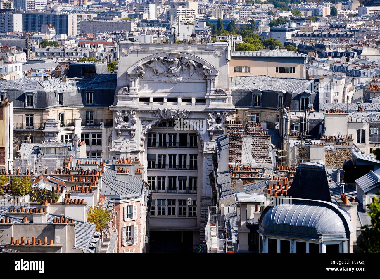 Vue de Montmartre, paris 18ème, france Banque D'Images