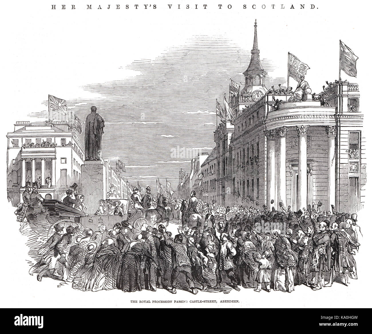 Visite de la reine Victoria à Aberdeen, 1848 Banque D'Images