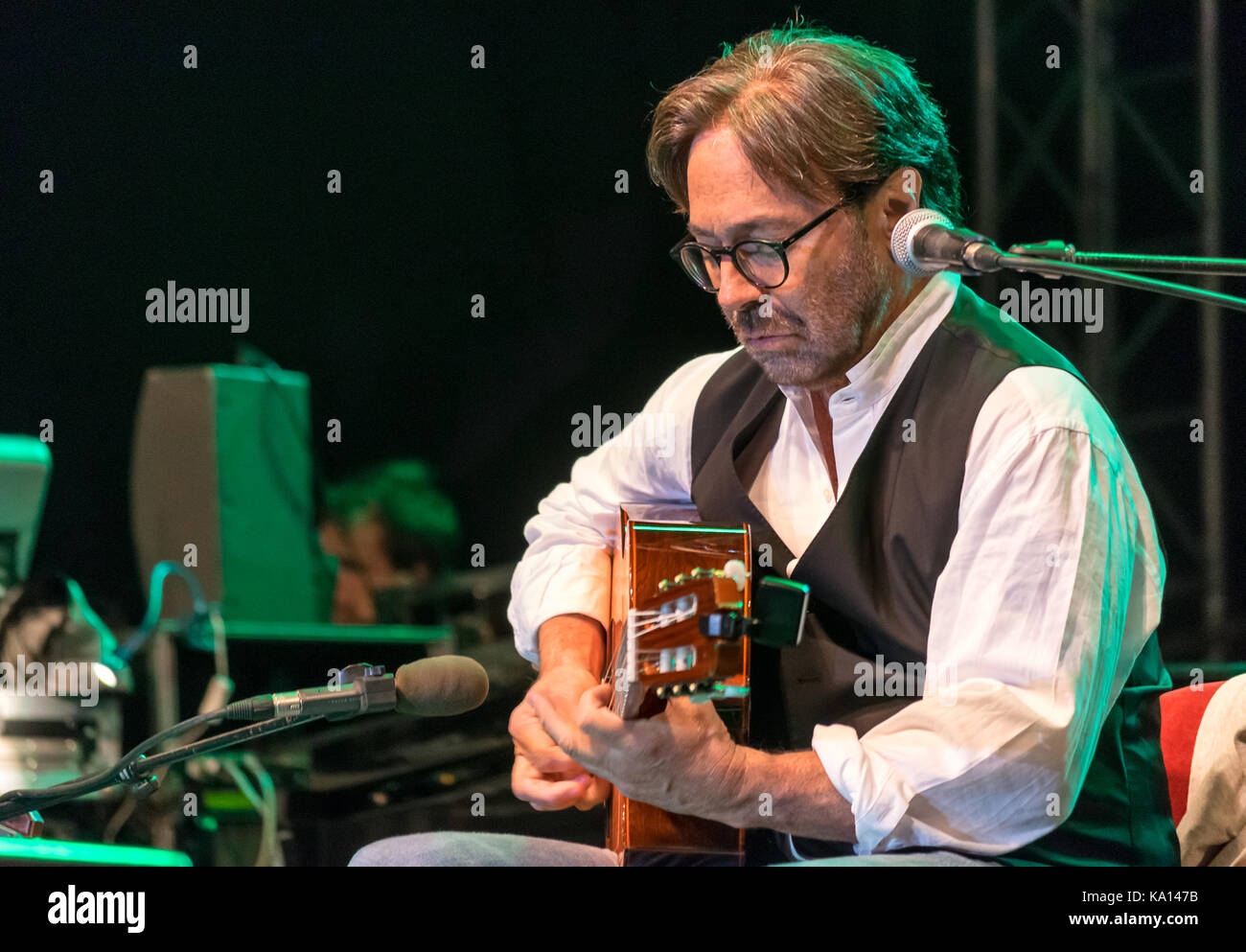 Nis, Serbie - 11 août : jazz fusion américain et le guitariste de jazz latin Al Di Meola en live à nisville jazz festival 11 août 2016 à Nis, s Banque D'Images