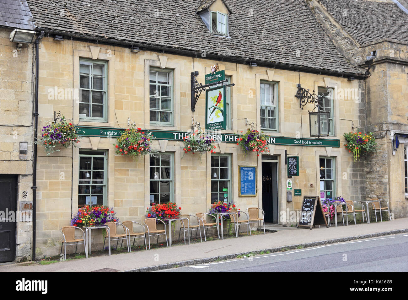 Le Golden Pheasant Inn, Burford, Oxfordshire Banque D'Images