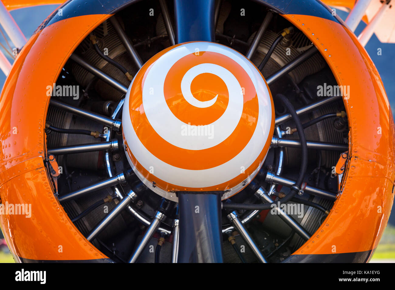 Close-up d'une hélice d'avion, Sion Airshow, Sion, Valais, Suisse Banque D'Images