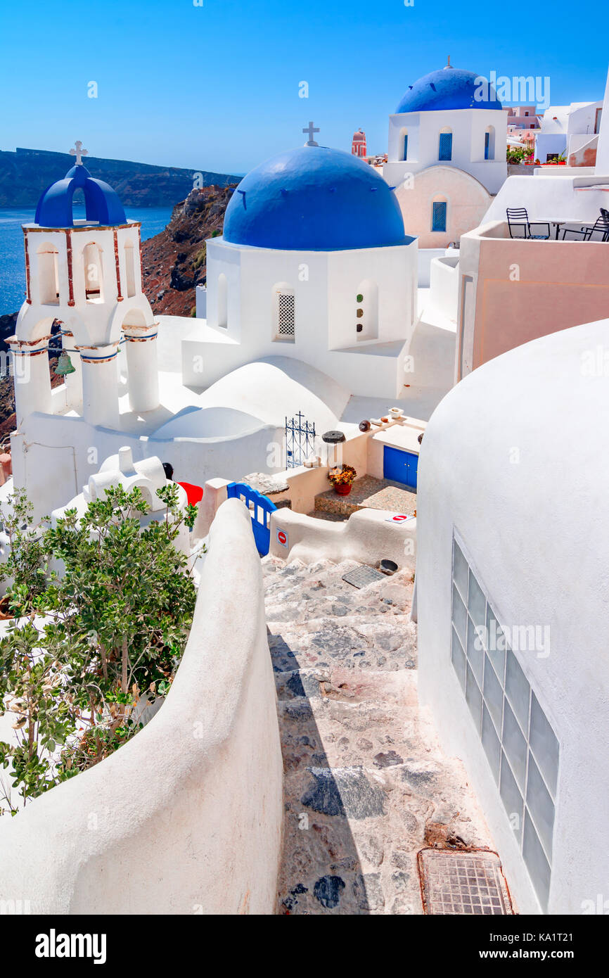 Oia, Santorin, Grèce, Europe Banque D'Images