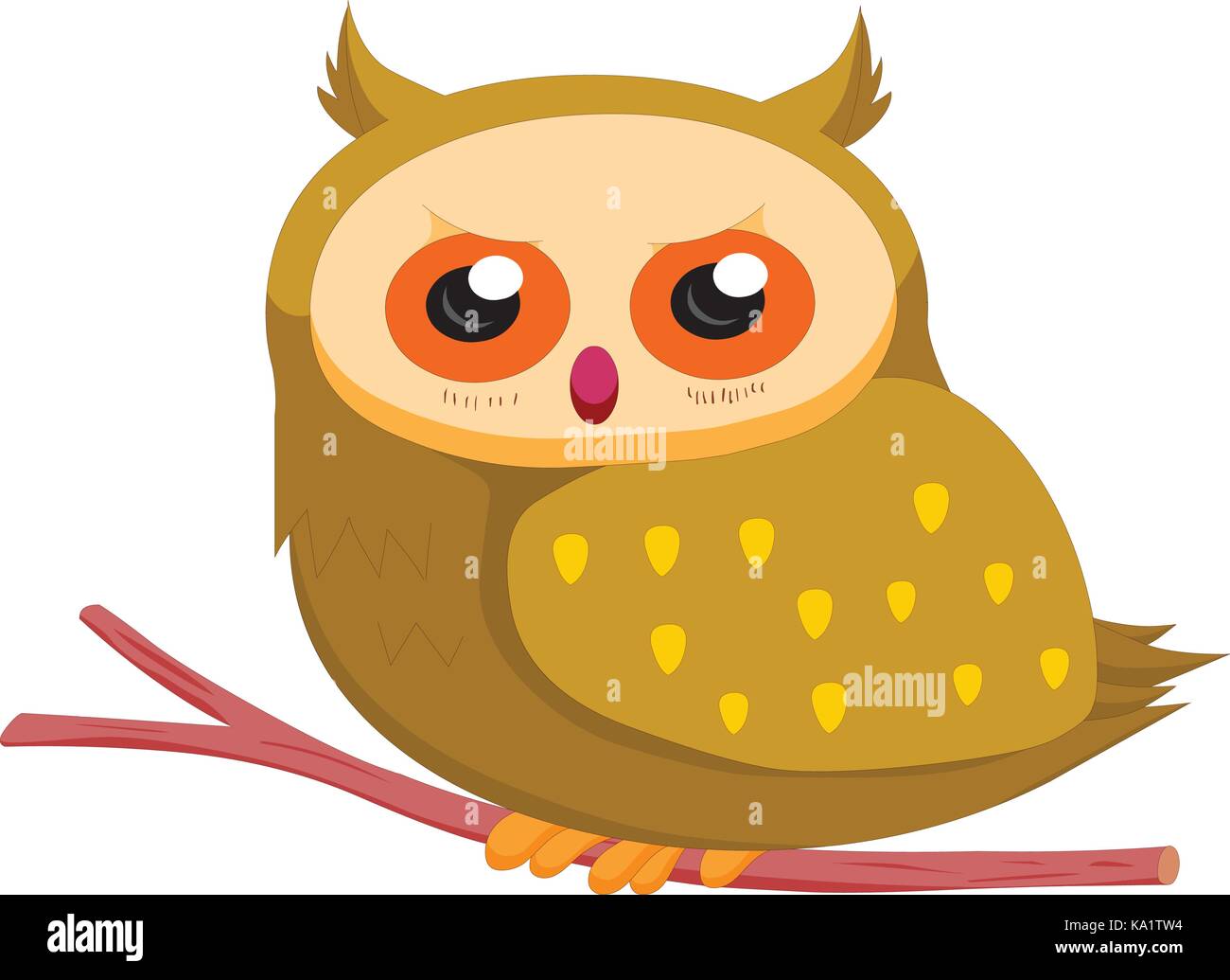 Mignon Bebe Hibou Cartoon Image Vectorielle Stock Alamy