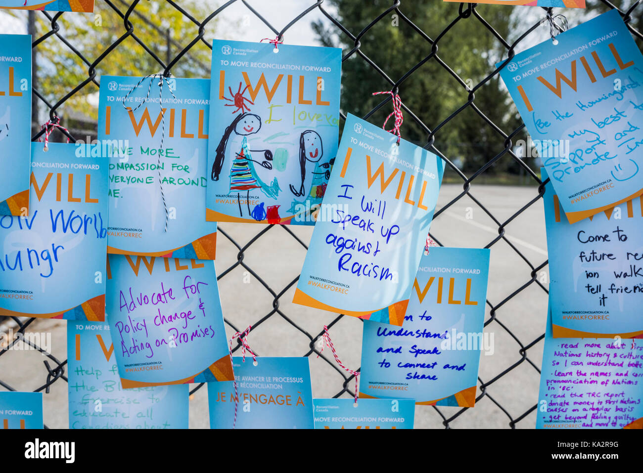 Je vais en billets à ordre. Marche pour la réconciliation, Vancouver, Colombie-Britannique, Canada. Crédit : Michael Wheatley/Alamy Live News Banque D'Images