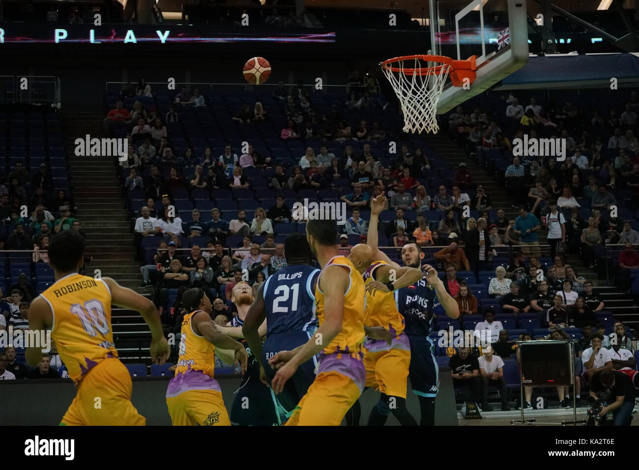 Londres, Angleterre, Royaume-Uni. 24 septembre 2017. huit équipes défis mutuellement pour betway british basketball all-stars championnat au o2 : crédit voir li/Alamy live news Banque D'Images