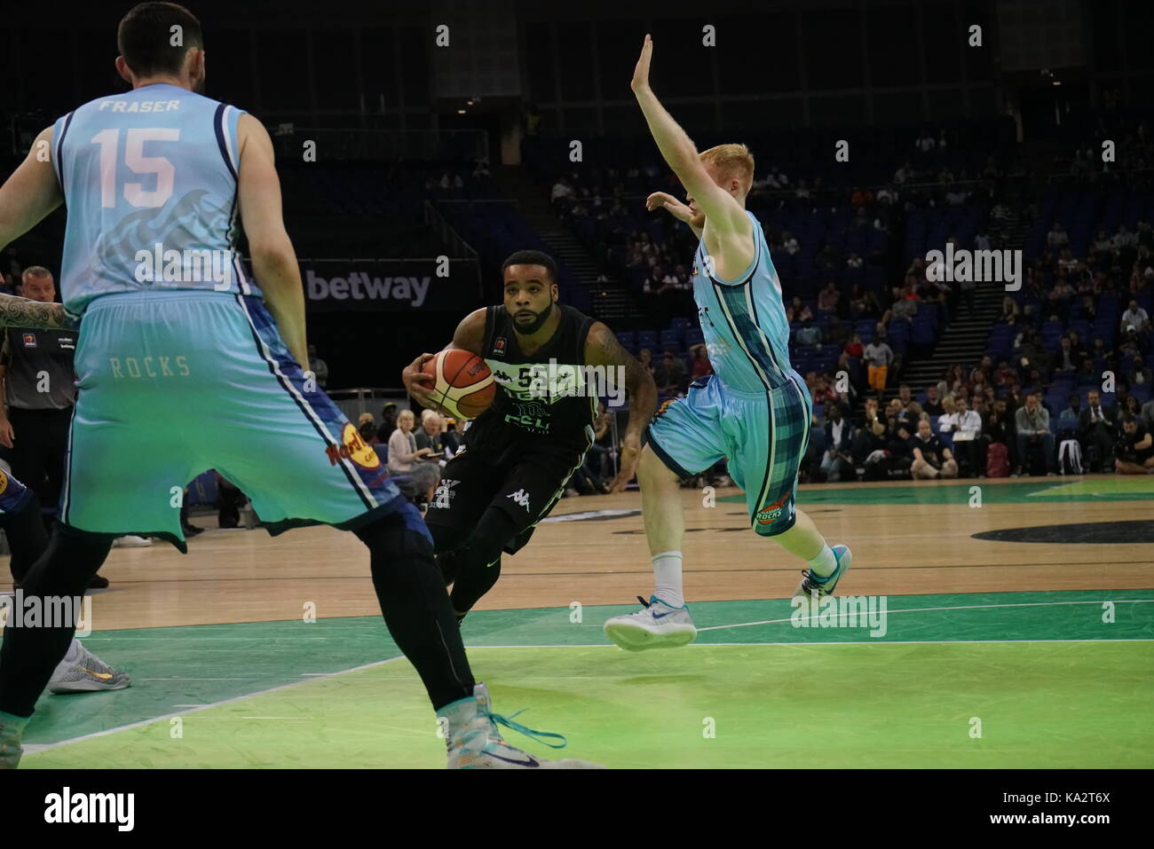 Londres, Angleterre, Royaume-Uni. 24 septembre 2017. huit équipes défis mutuellement pour betway british basketball all-stars championnat au o2 : crédit voir li/Alamy live news Banque D'Images