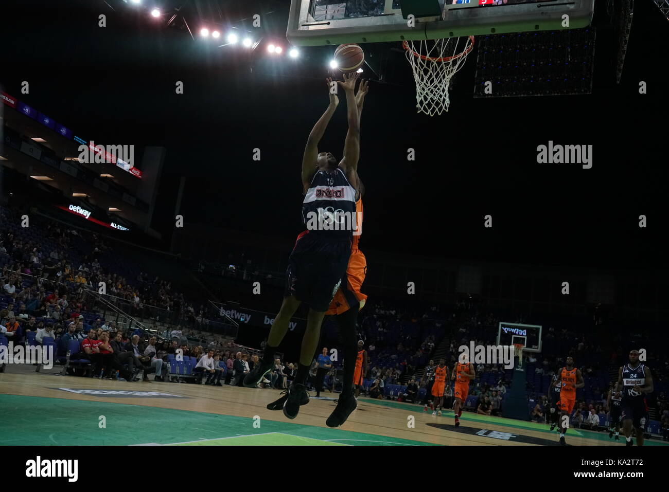 Londres, Angleterre, Royaume-Uni. 24 septembre 2017. huit équipes défis mutuellement pour betway british basketball all-stars championnat au o2 : crédit voir li/Alamy live news Banque D'Images