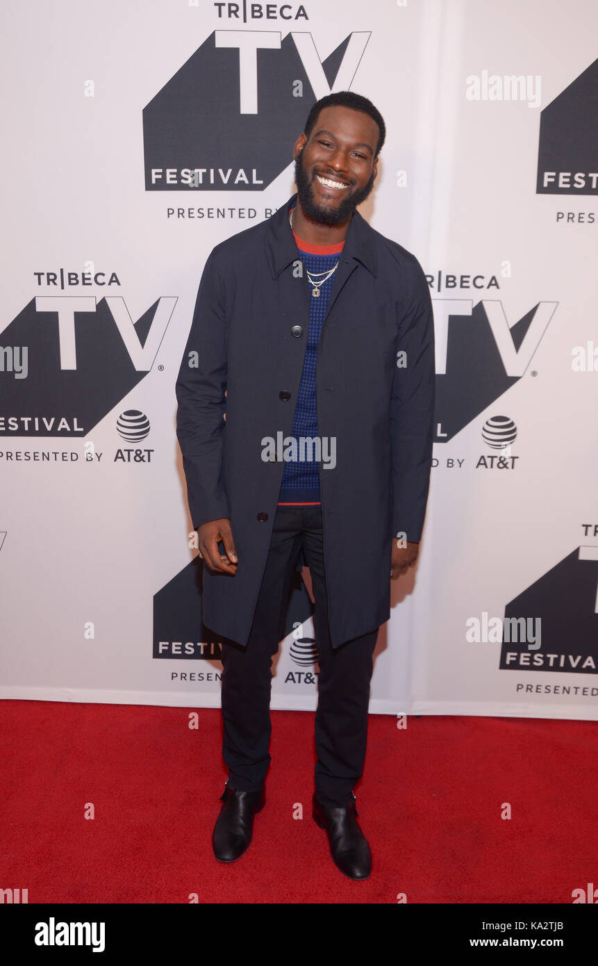 New York, NY, États-Unis. 24 septembre 2017. Kofi Siriboe au Tribeca TV Festival, présenté par AT&T, première mi-saison de Queen Sugar le 24 septembre 2017 au Cinepolis Chelsea à New York. Crédit: Raymond Hagans/Media Punch/Alay Live News Banque D'Images