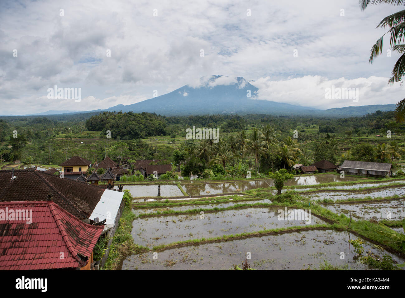 Mont Agung, Bali, Indonésie Banque D'Images