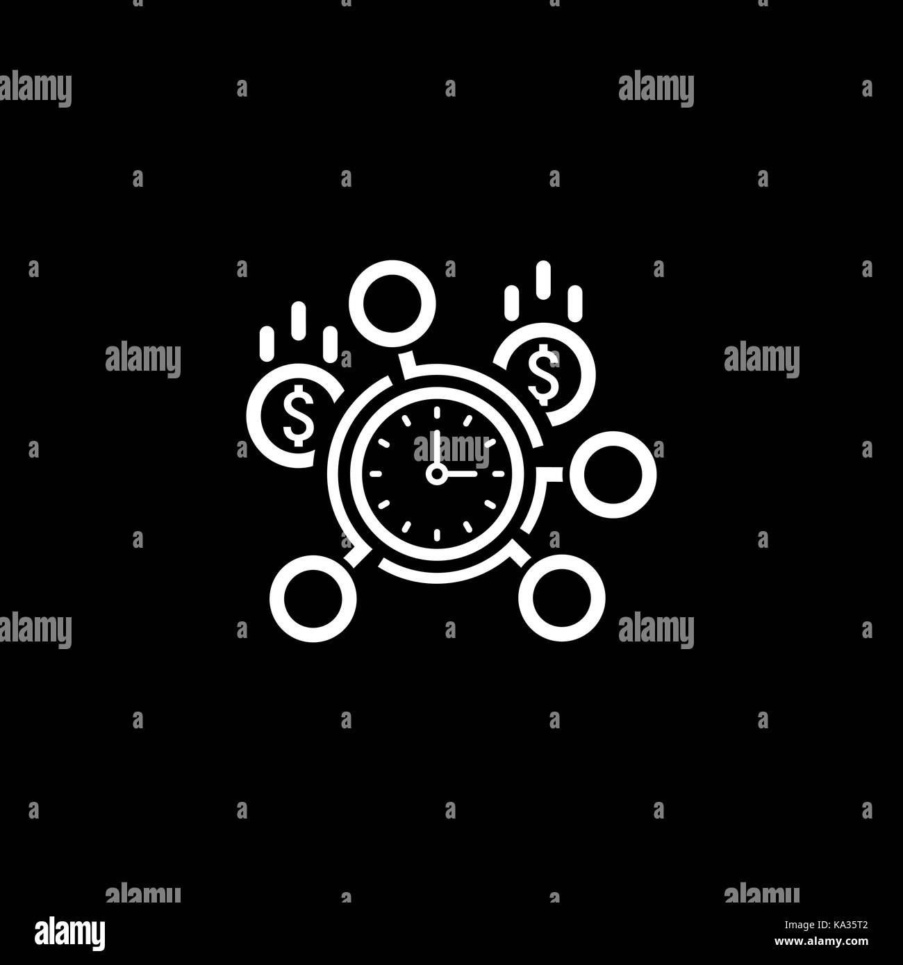 L'icône de gestion du temps. Concept d'entreprise. Modèle plat. Illustration isolé Illustration de Vecteur