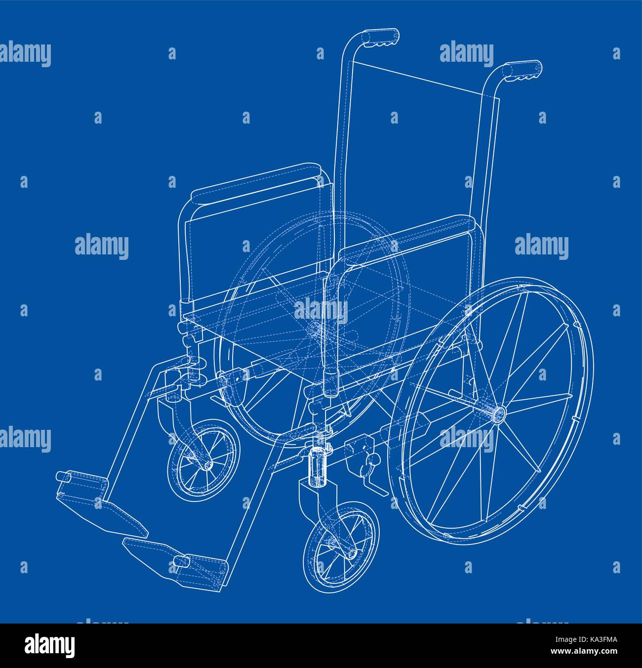 Croquis de fauteuil roulant. vector Illustration de Vecteur