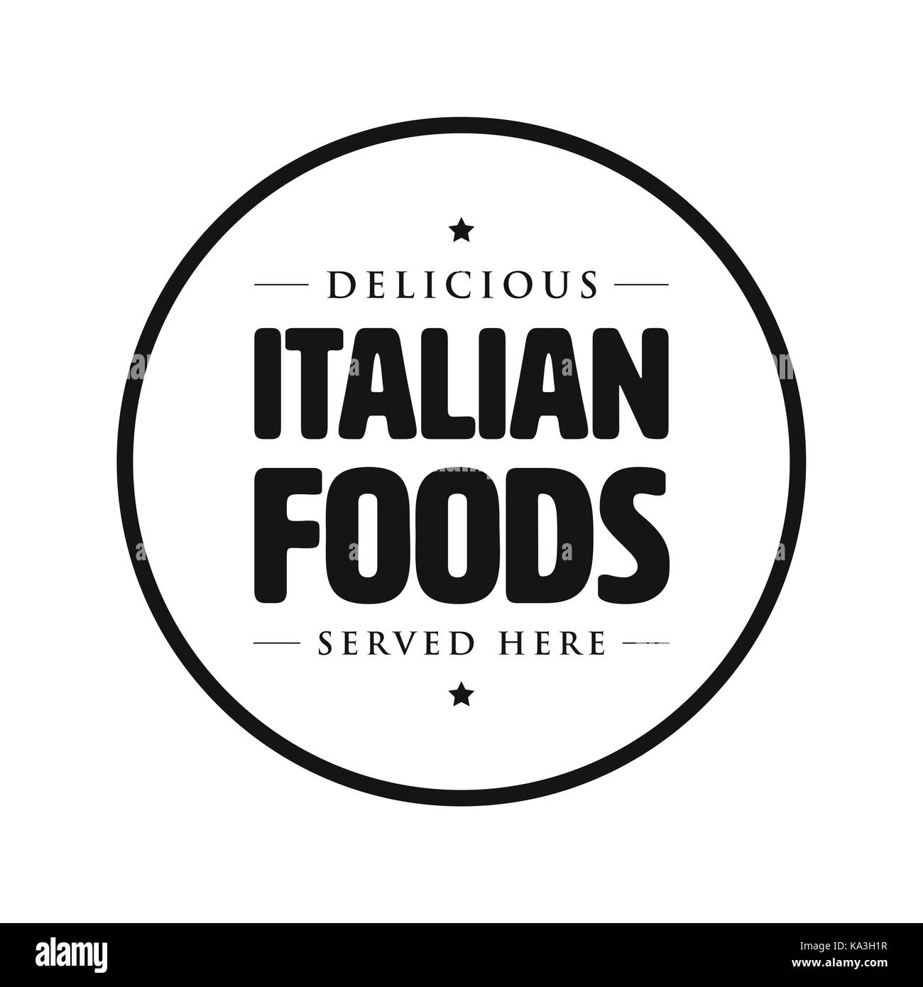 Aliments italiens vintage retro signe Illustration de Vecteur