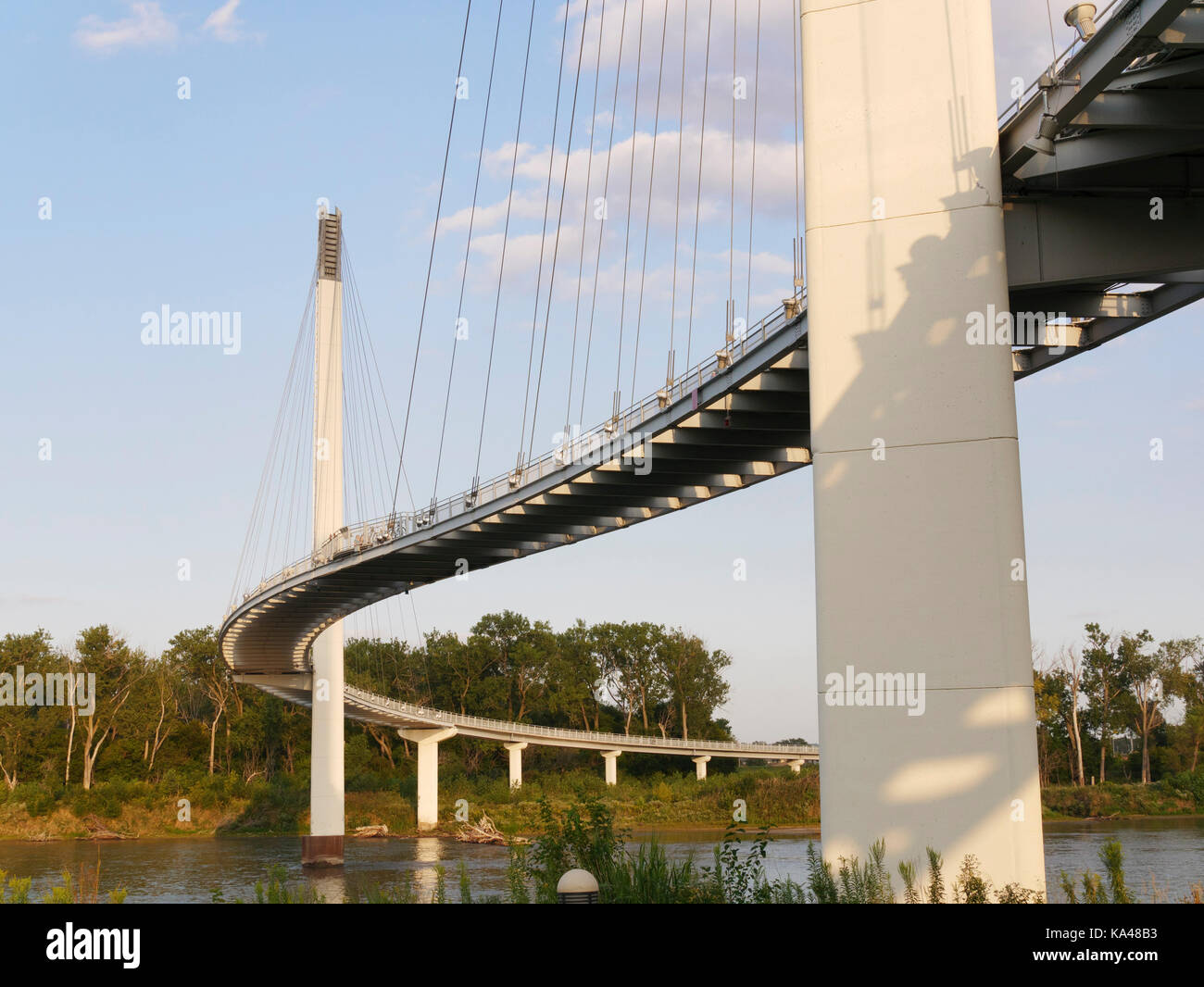 Bob kerrey passerelle pour piétons. Omaha, Nebraska. Banque D'Images