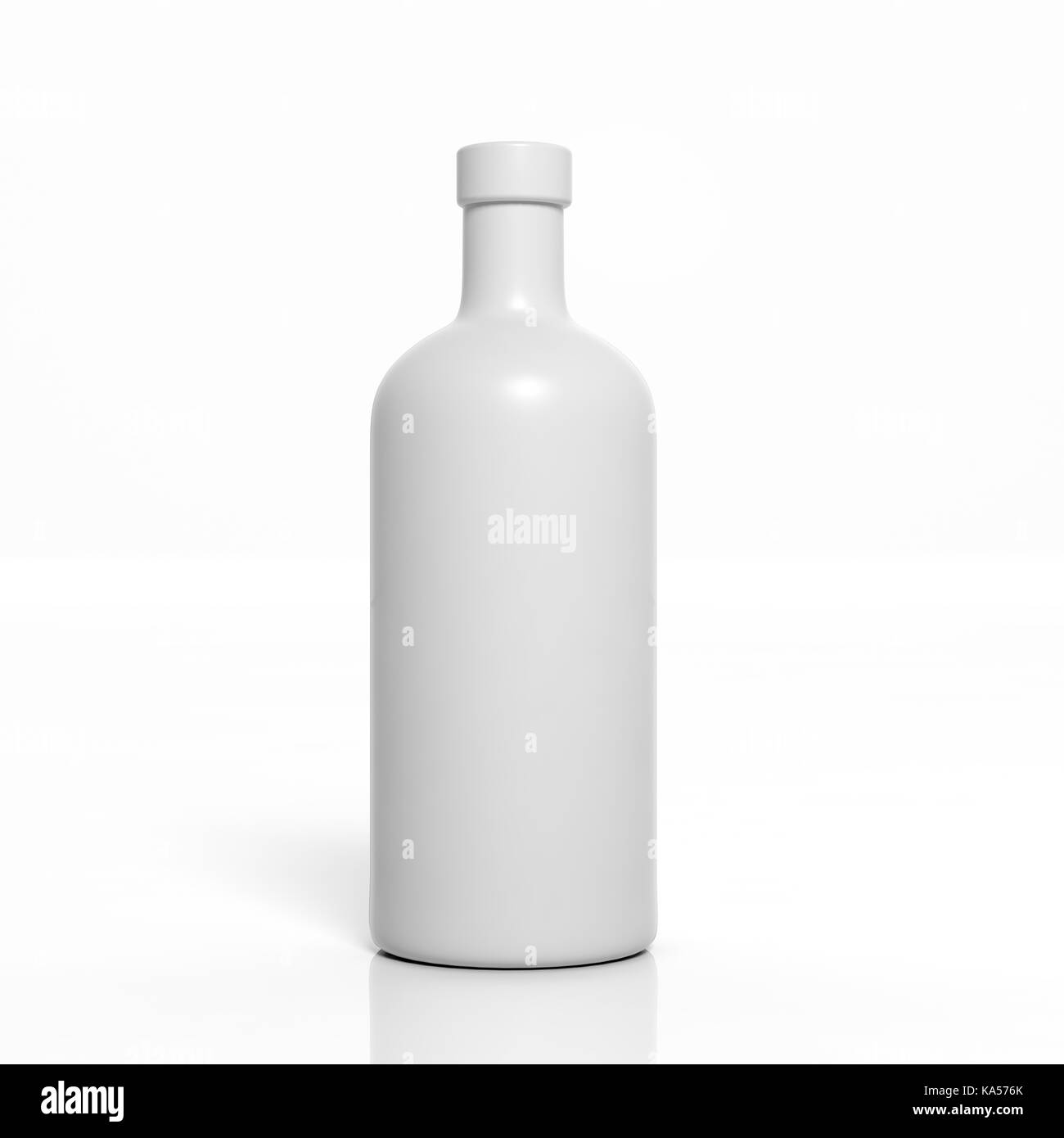 Une bouteille du produit vierge 3D immersive isolated on white Banque D'Images