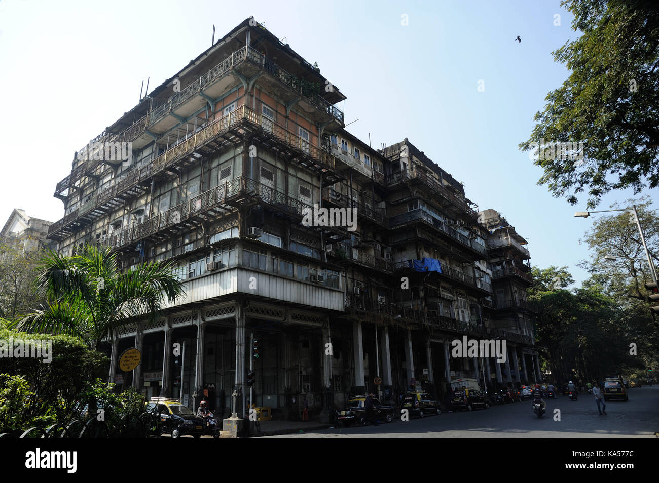 Esplanade Mansion, Watson's Hotel, Kala Ghoda, Bombay, Mumbai, Maharashtra, Inde, Asie Banque D'Images