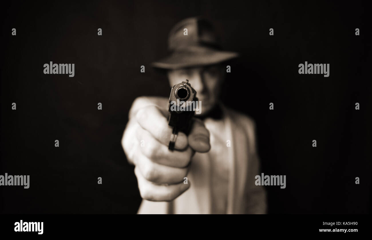 Détective du film noir Banque D'Images