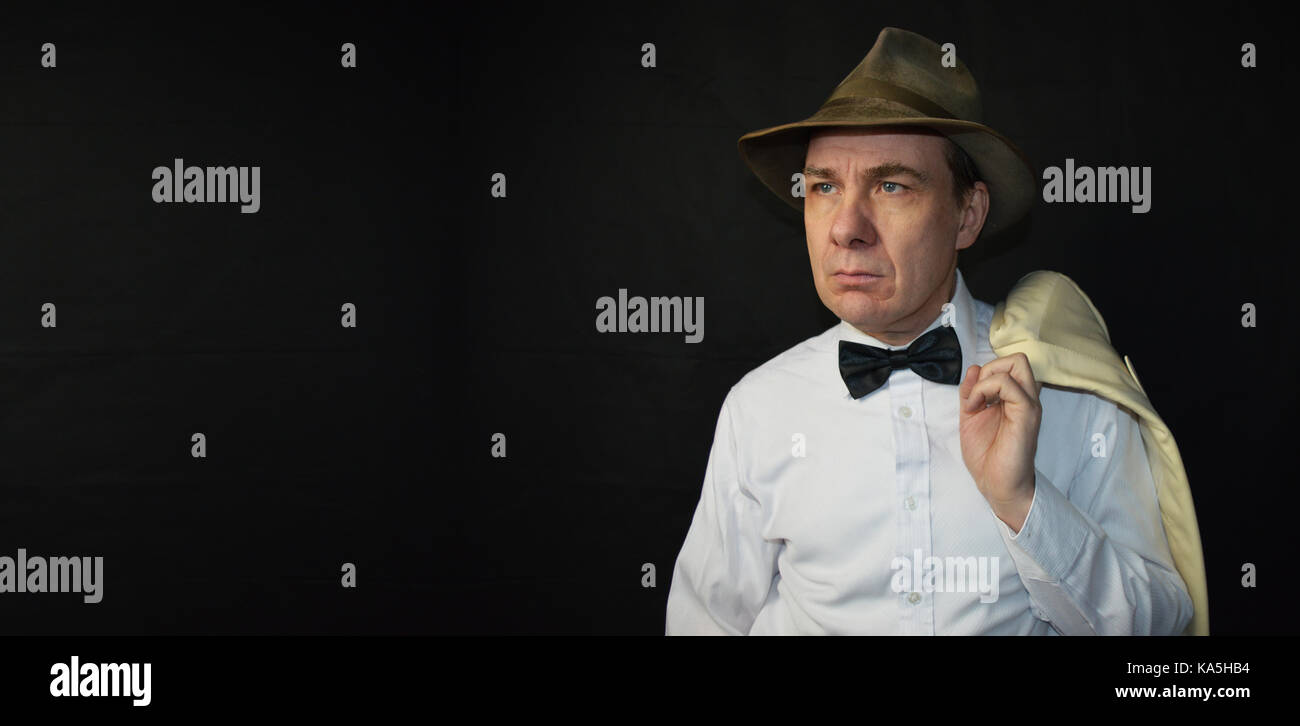 Détective du film noir Banque D'Images