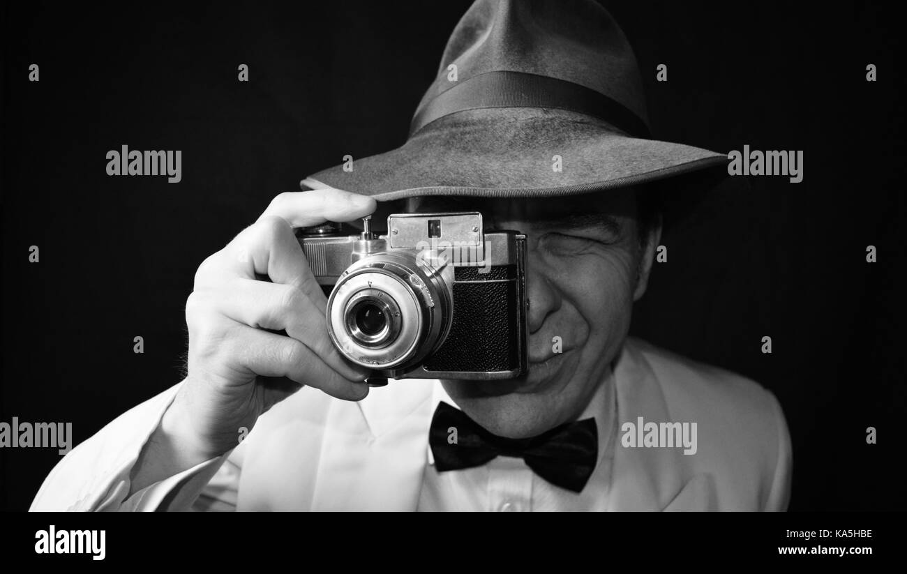 Détective du film noir Banque D'Images