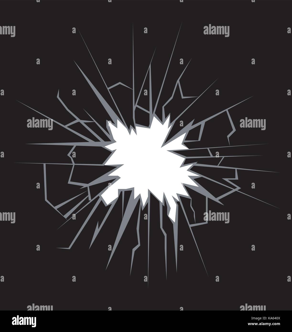 Verre concassé à la main, vector illustration Illustration de Vecteur