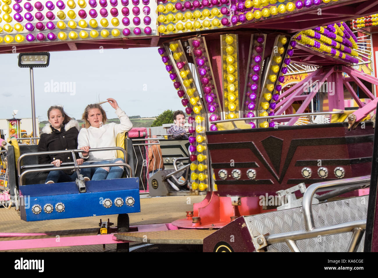 Coney Beach,plage,plage,Coney,fun,fête foraine,parc d'attraction,attractions,manèges,,Porthcawl,Brigend,France Pays de Galles,UK,Royaume-Uni, Europe, Banque D'Images