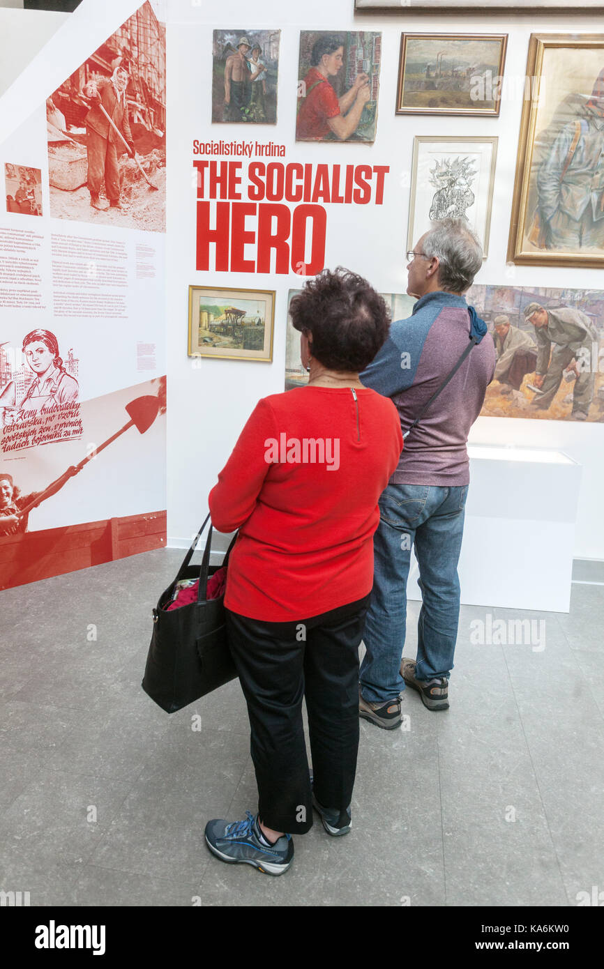 Musée du communisme, Prague, République tchèque, le héros socialiste Banque D'Images