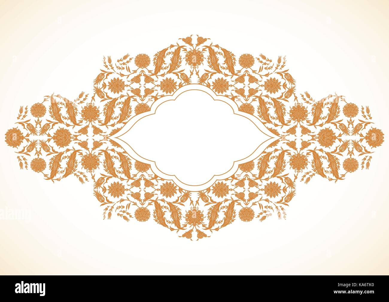 Arabesque vintage Décoration dorée et des motifs pour modèle vecteur