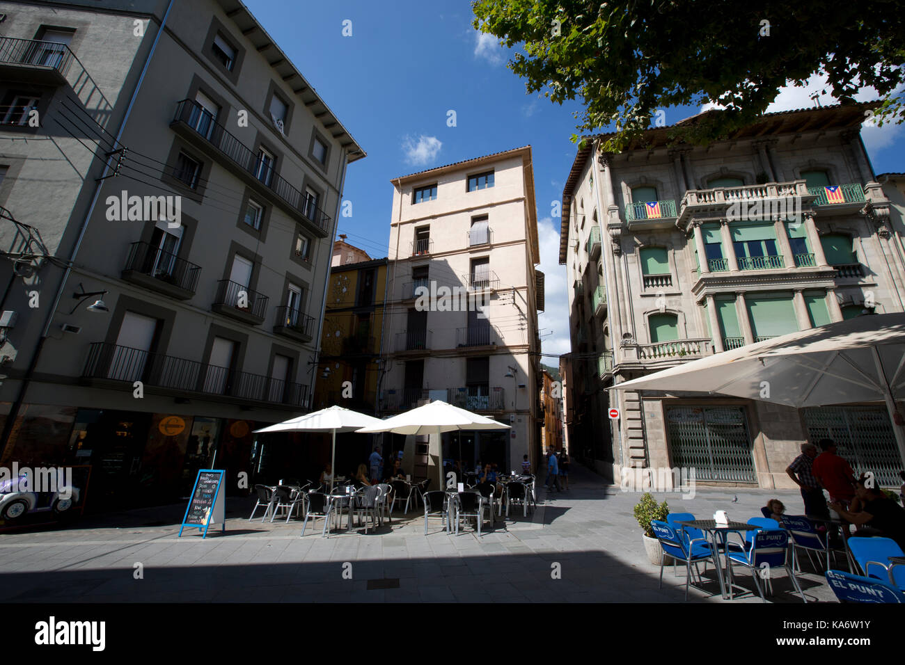 Ripoll, ville de montagne d'environ 10 000 personnes rentrées dans les contreforts des Pyrénées, au nord de Barcelone, Catalogne, Espagne Banque D'Images
