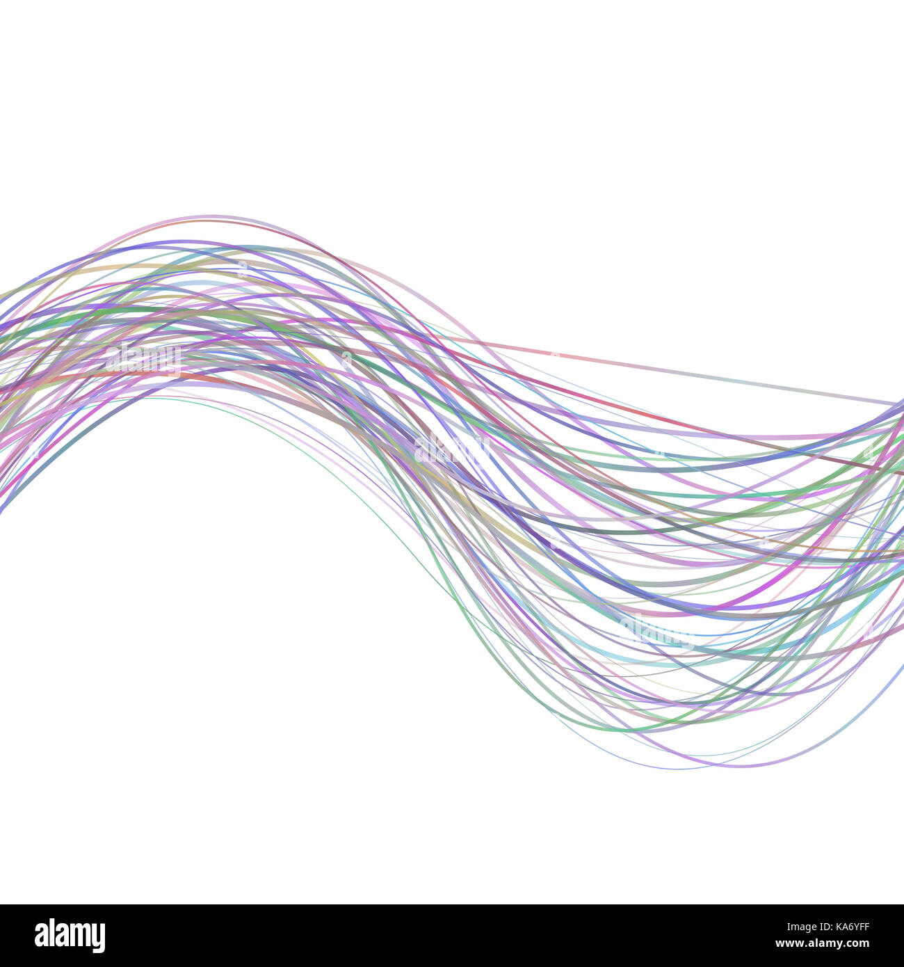 Fond de rayure vague dynamique - conception de lignes courbes colorées Banque D'Images