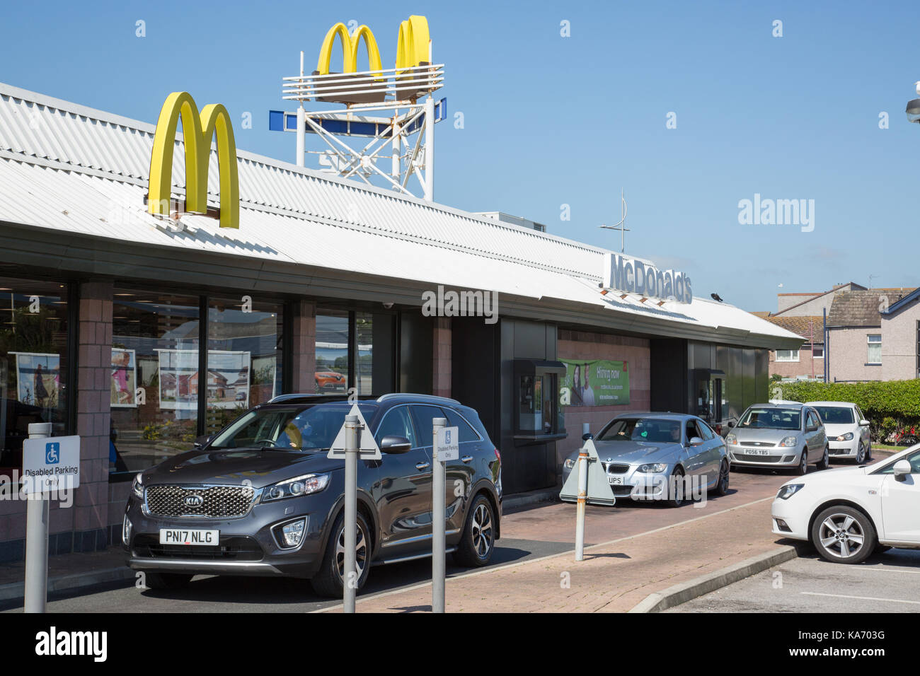 McDonald's Drive-thru, Barrow-in-Furness Banque D'Images