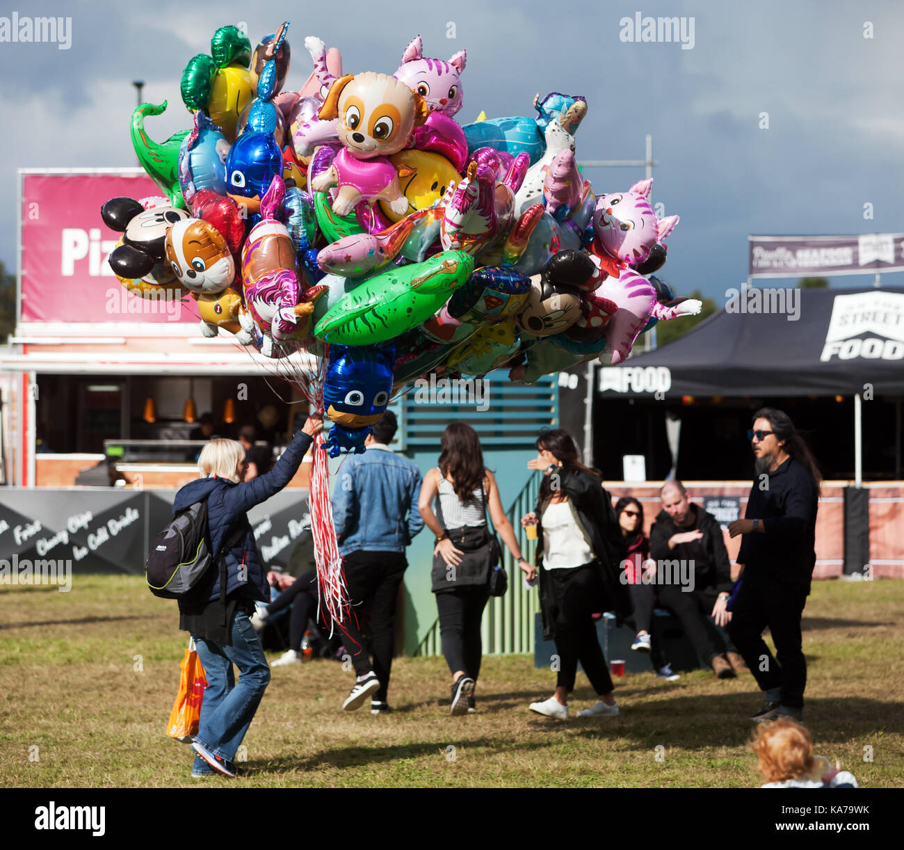 Vendeur de ballons, au 2017 onblackheath music festival Banque D'Images