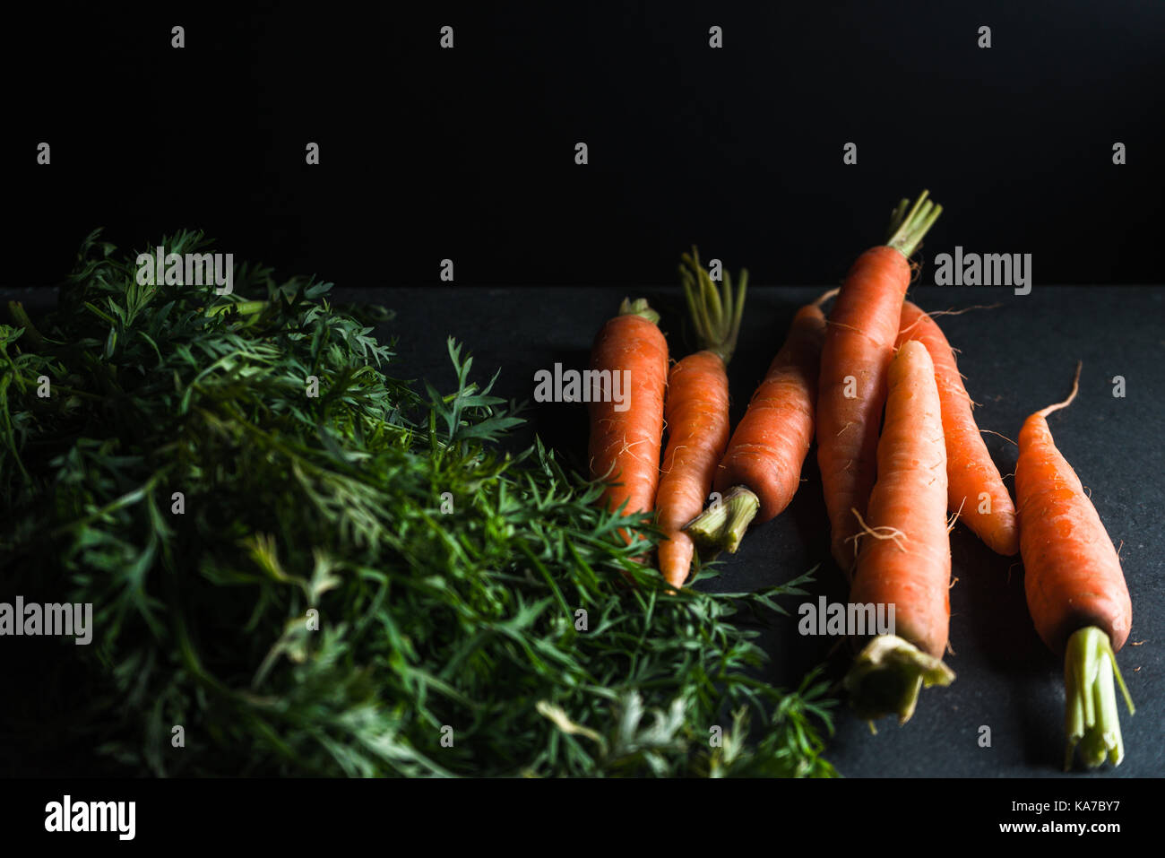 Couper dans le carottes horizontales vue latérale Banque D'Images