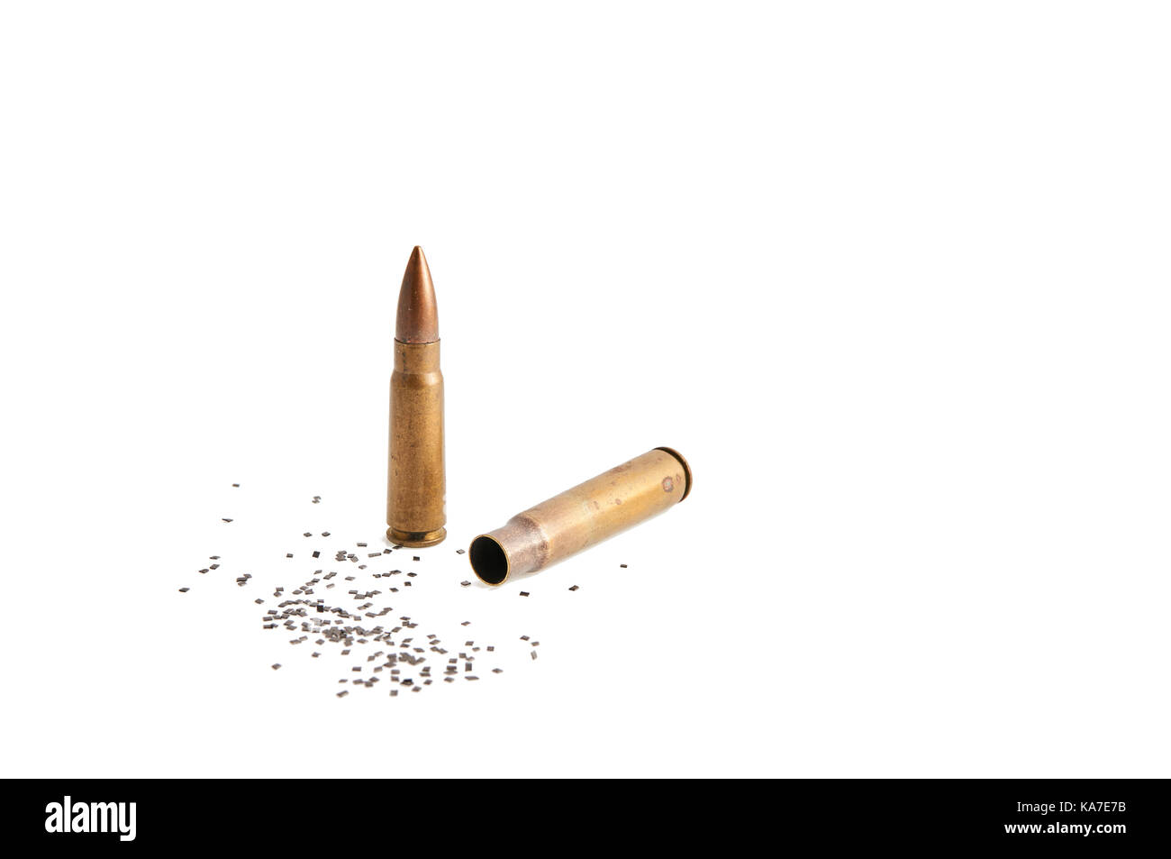 Bullets isolated on white Banque D'Images