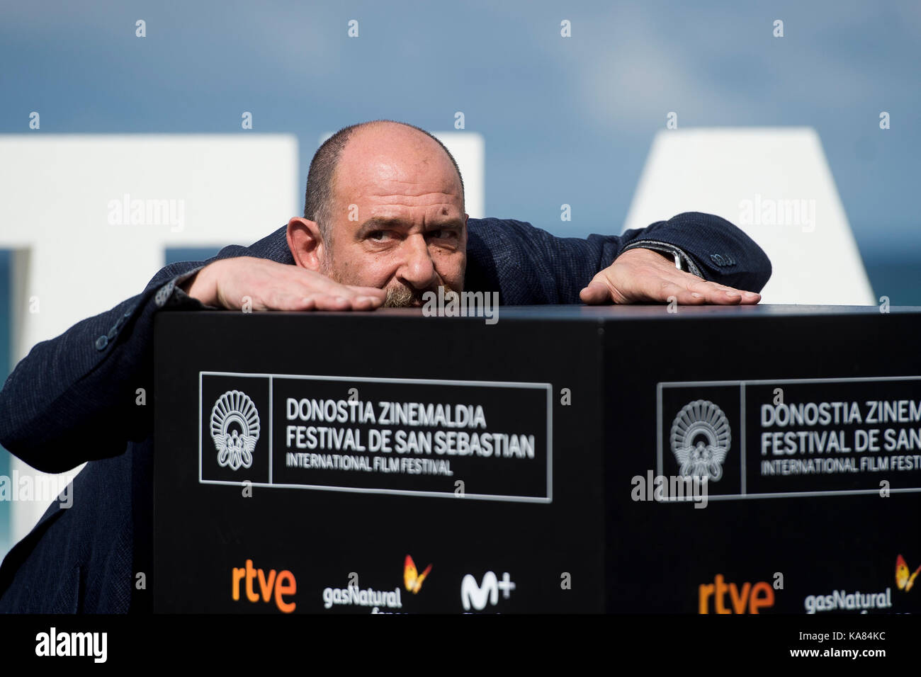 San Sebastian, Espagne. 25 septembre, 2017. acteur karra elejalde au photocall de "operacion concha' pendant le 65e festival du film de San Sebastian à San Sebastian, Espagne, le 25 septembre, 2017. crédit : gtres información más comuniación sur ligne, s.l./Alamy live news Banque D'Images