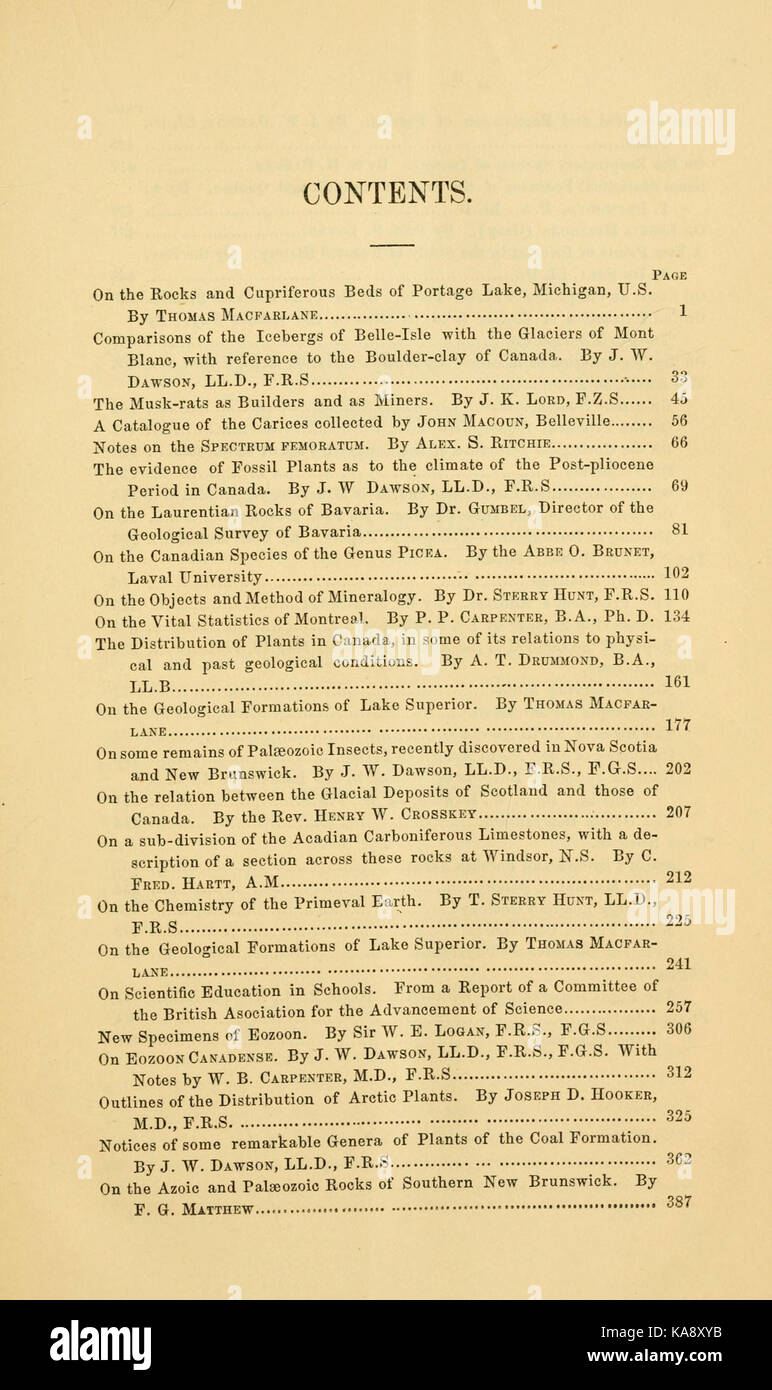 Le naturaliste et géologue canadien BHL7301055 Banque D'Images