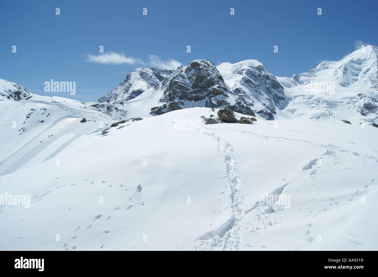 Hautes Alpes à Diavolezza, Grisons, Suisse Banque D'Images