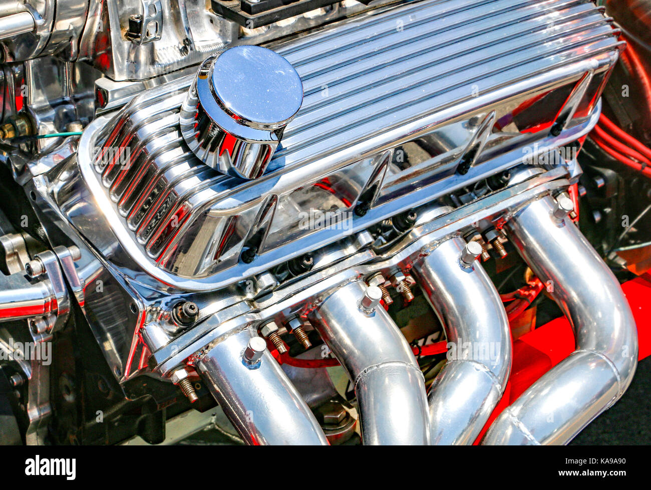 Moteur de voiture de muscle ; car show ; monterey ca Banque D'Images