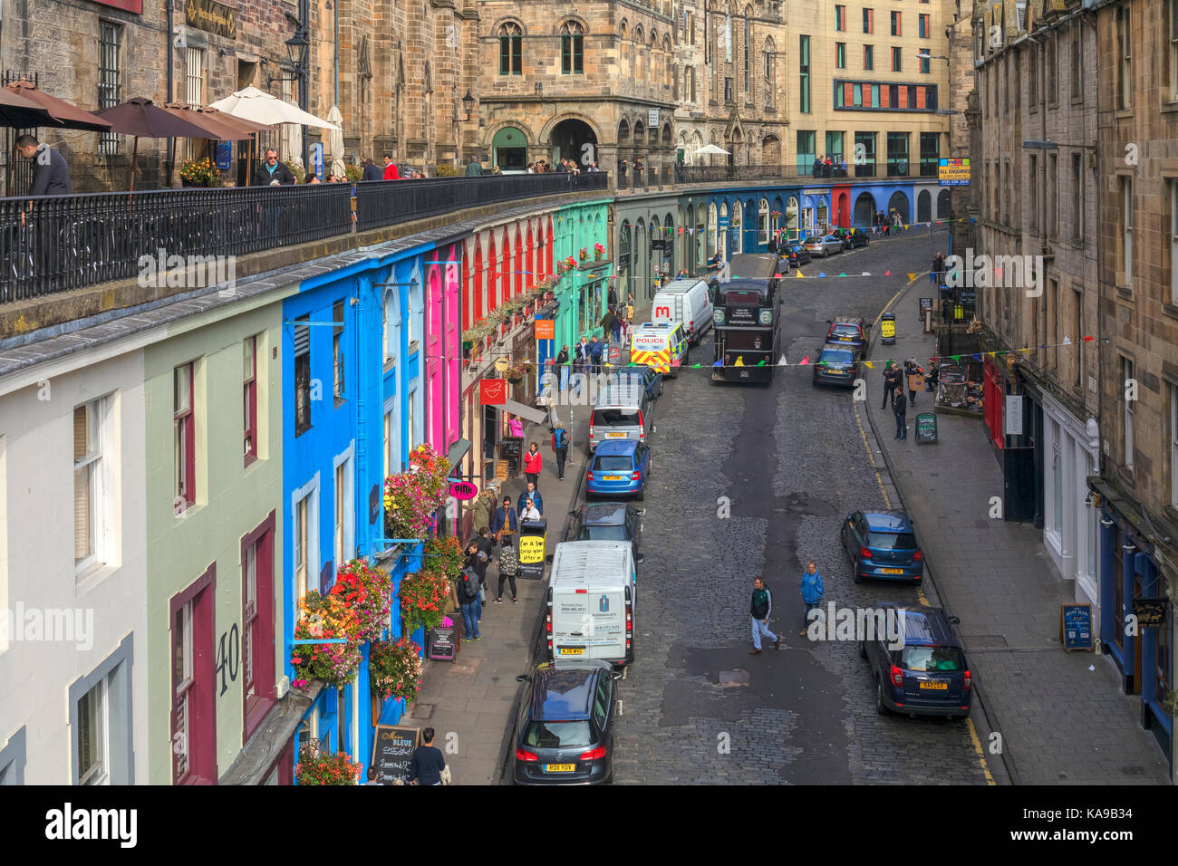 Edinbugh, rue Victoria, Lothian, Ecosse, Royaume-Uni Banque D'Images